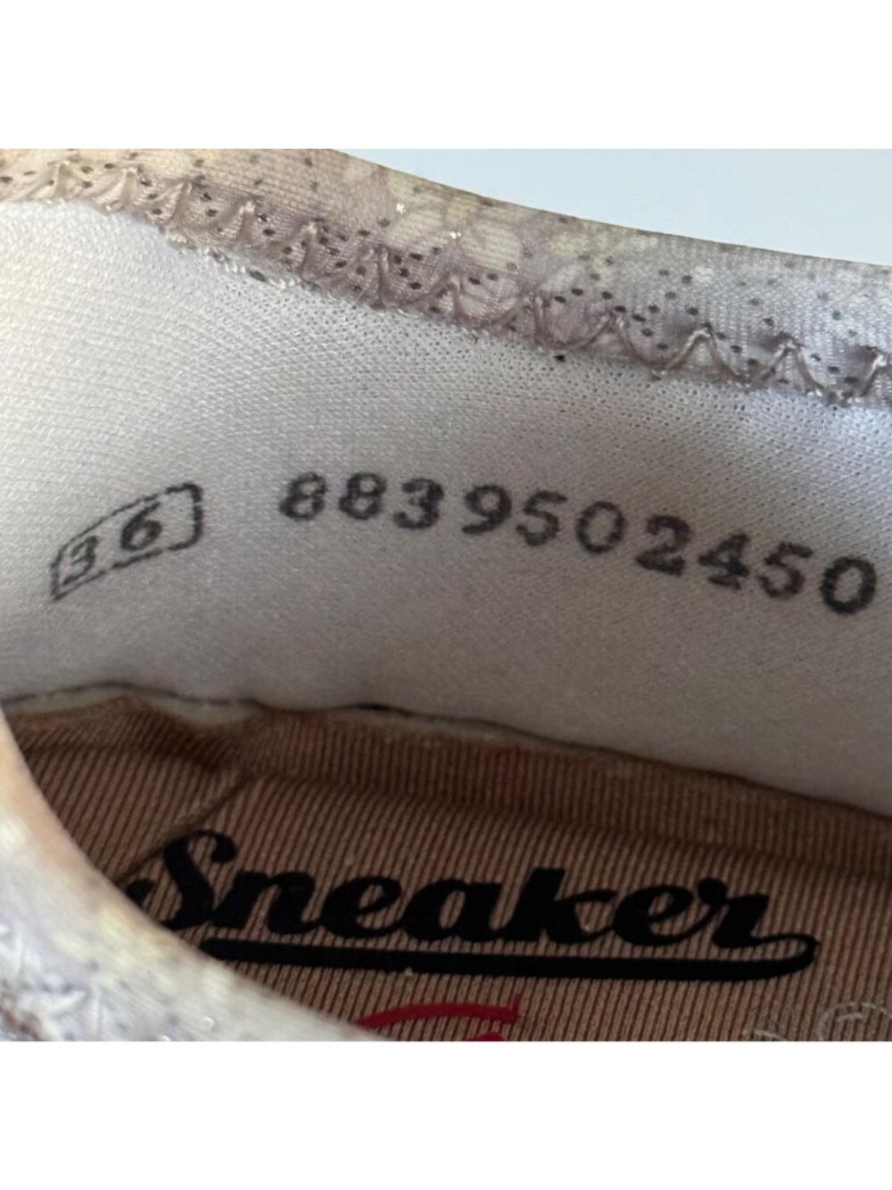 Rieker Nikita Trainer Womens Silver Leather Sneakers 36 US 6 Side Zipper Lace-Up - Picture 3 of 12
